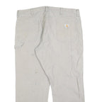 CARHARTT Mens Regular Fit Beige Cotton Blend Straight Leg Trousers W38 L30