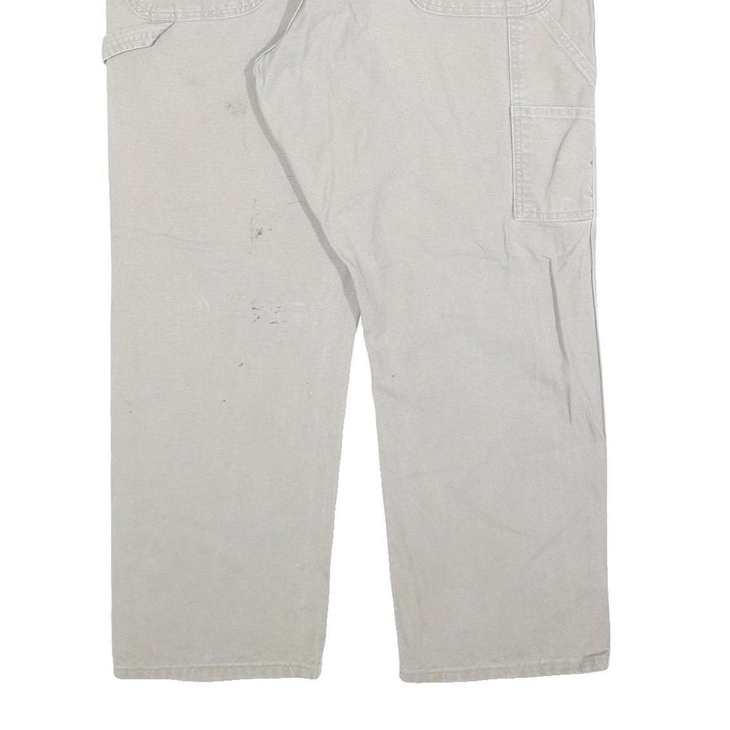 CARHARTT Mens Regular Fit Beige Cotton Blend Straight Leg Trousers W38 L30