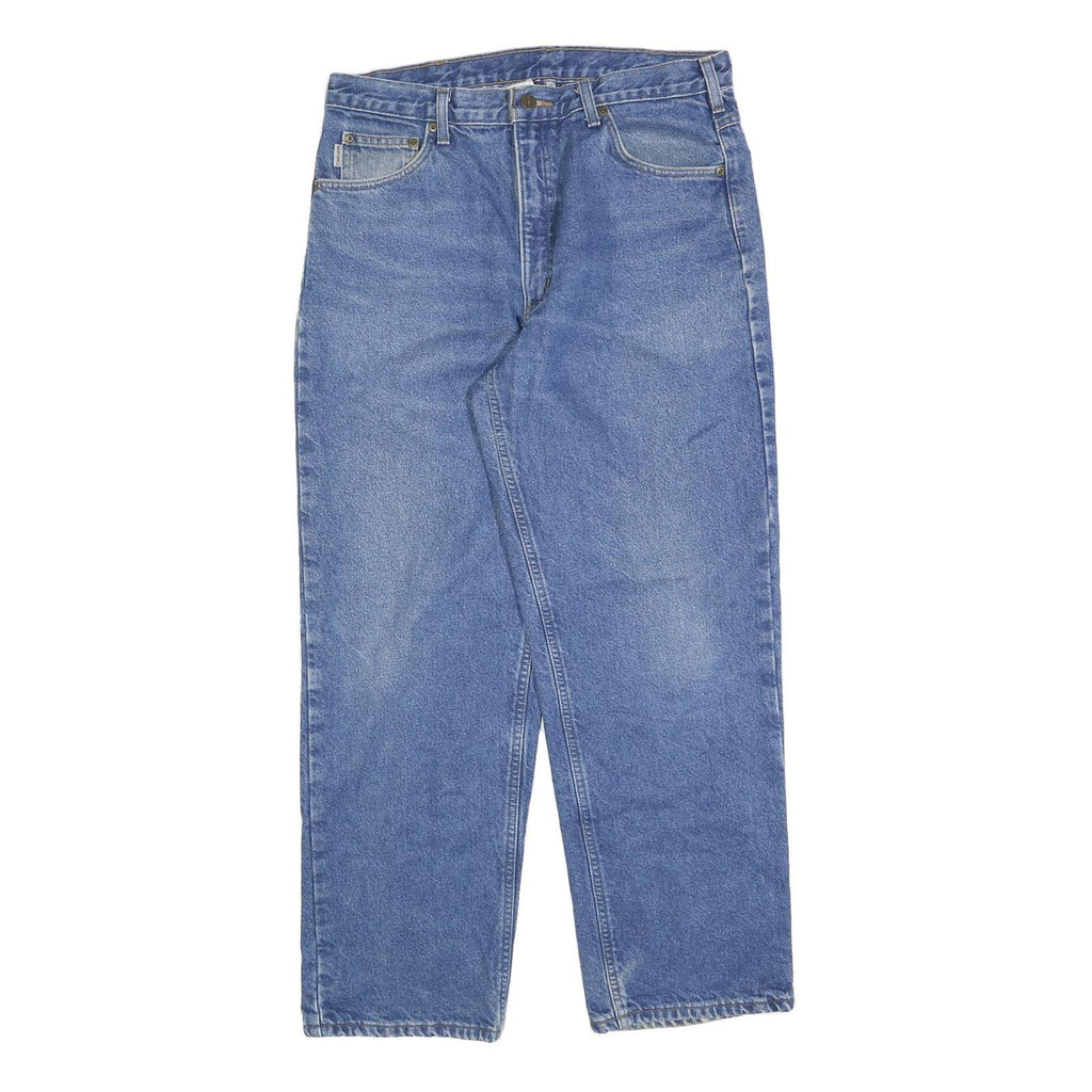 CARHARTT Mens Jeans Blue Relaxed Straight Denim Medium W36 L30 Casual Workwear