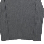 TOMMY HILFIGER Womens Grey Cable Knit Crew Neck Jumper M Casual Cotton Blend