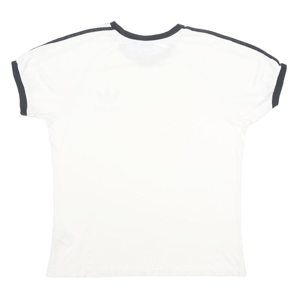ADIDAS Mens White & Black Classic T-Shirt L Short Sleeve Crew Neck Sportswear