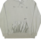 NIKE Womens Grey Hoodie M Cotton Blend Casual Pullover Sweatshirt