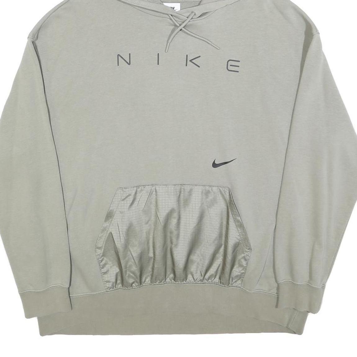 NIKE Womens Grey Hoodie M Cotton Blend Casual Pullover Sweatshirt
