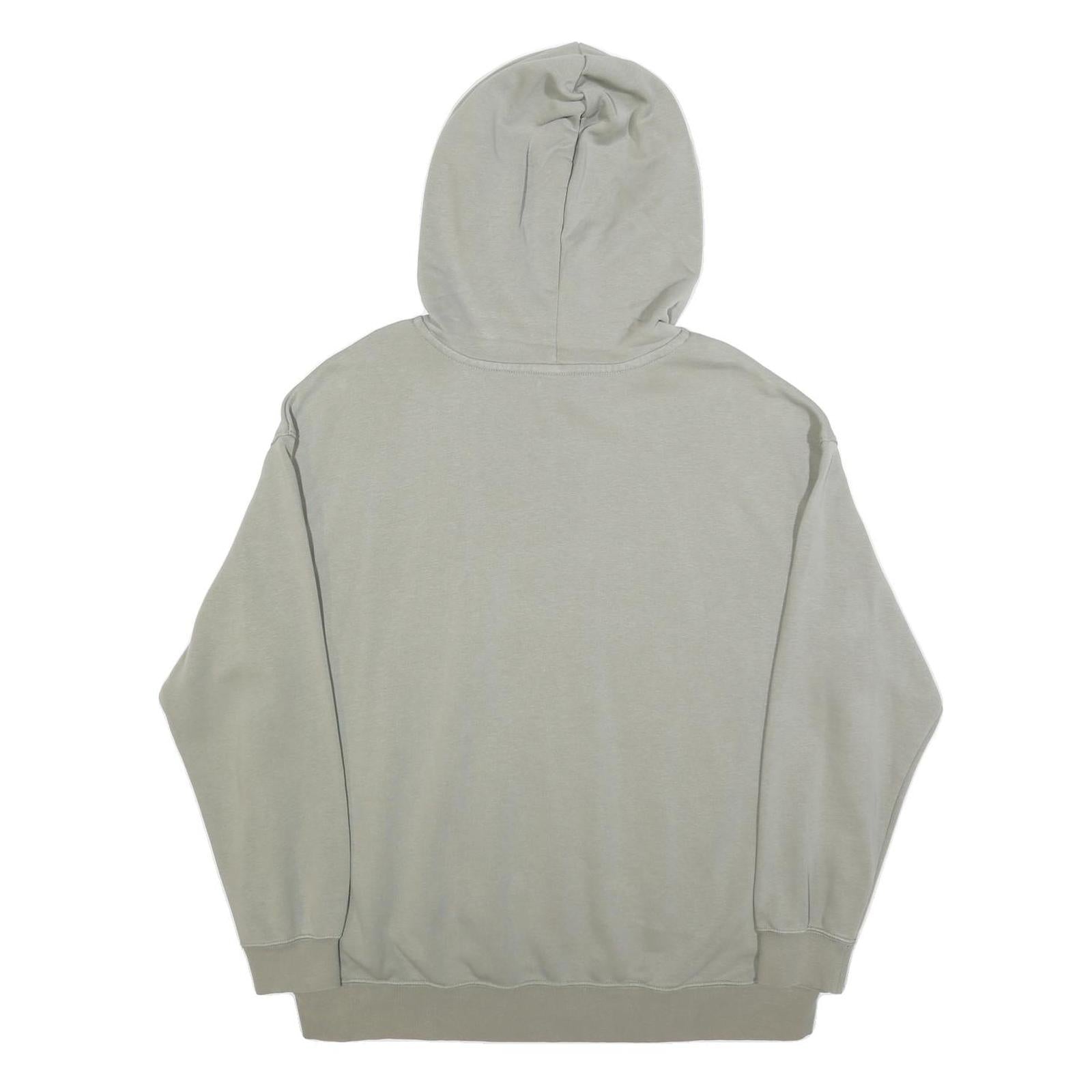 NIKE Womens Grey Hoodie M Cotton Blend Casual Pullover Sweatshirt