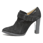 CALVIN KLEIN Womens Black Leather Strap High Heel Shoes UK 7 Elegant Comfortable