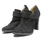 CALVIN KLEIN Womens Black Leather Strap High Heel Shoes UK 7 Elegant Comfortable