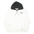 PUMA Mens White & Black Pullover Hoodie M Cotton Blend Casual
