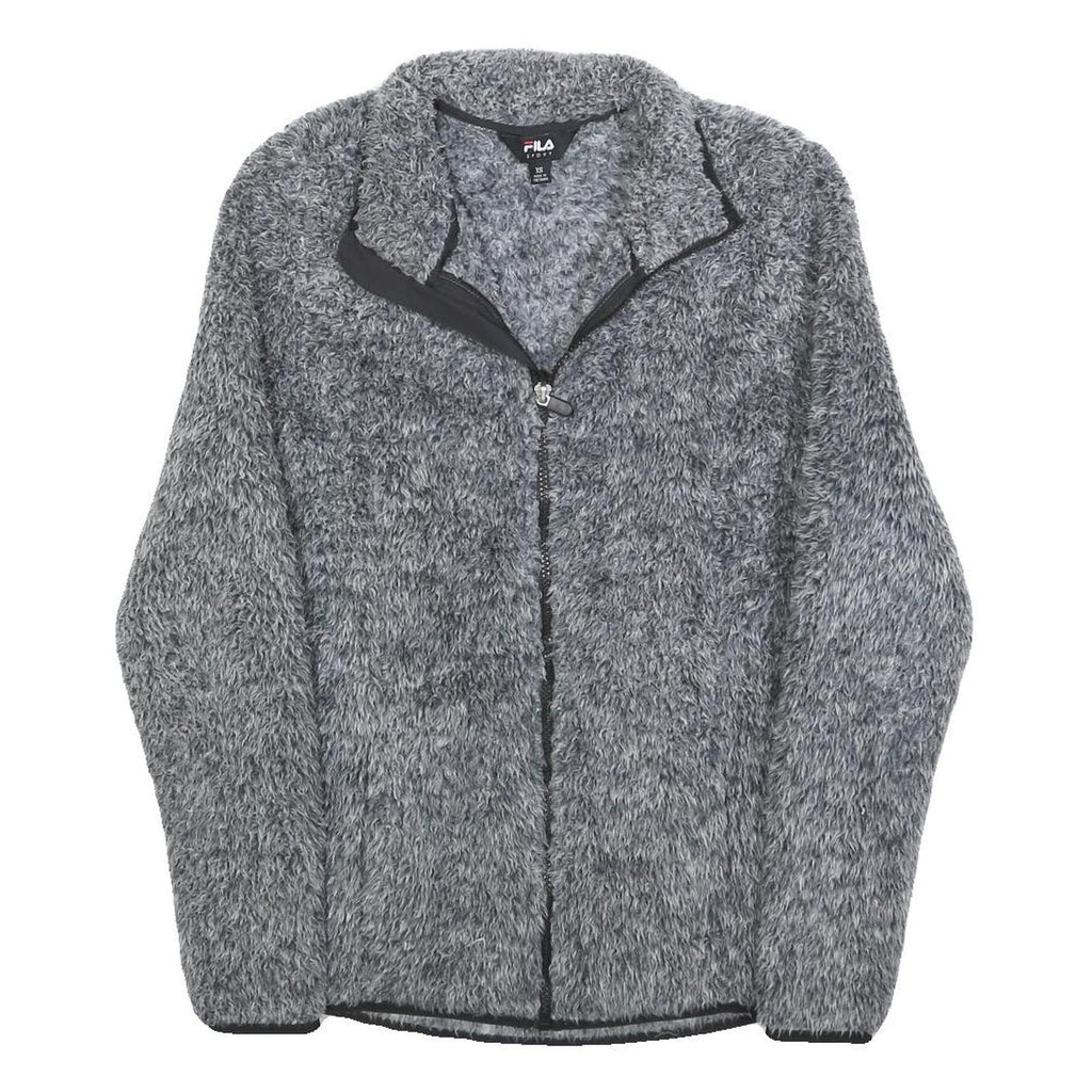FILA Womens Grey Jacket XS Polyester Zip Fleece Lightweight Casual Outdoor