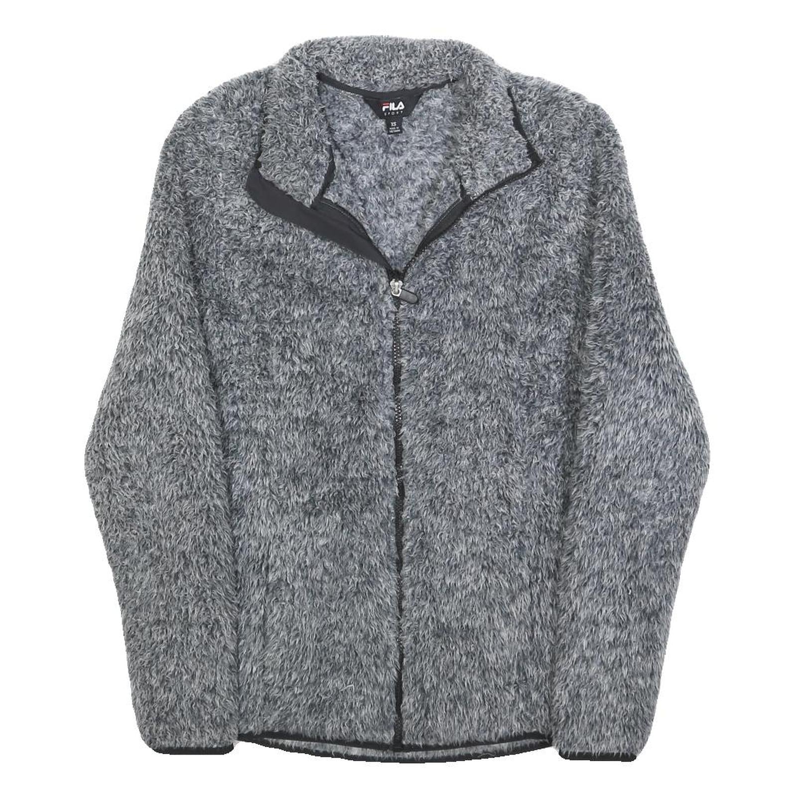 FILA Womens Grey Jacket XS Polyester Zip Fleece Lightweight Casual Outdoor