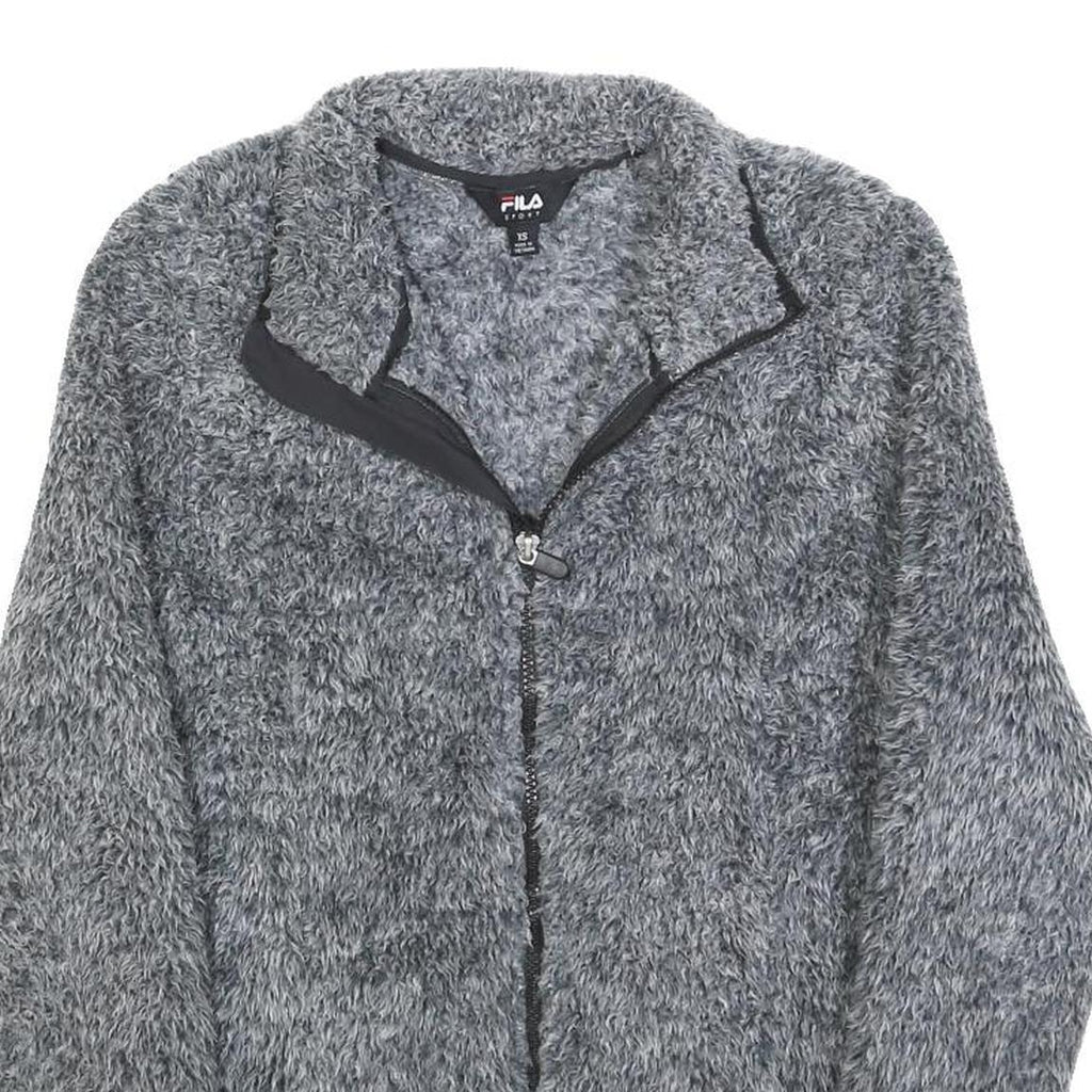 FILA Womens Grey Jacket XS Polyester Zip Fleece Lightweight Casual Outdoor