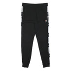 REEBOK Mens Joggers Black & White Classic Logo Slim Tapered M W33 L30