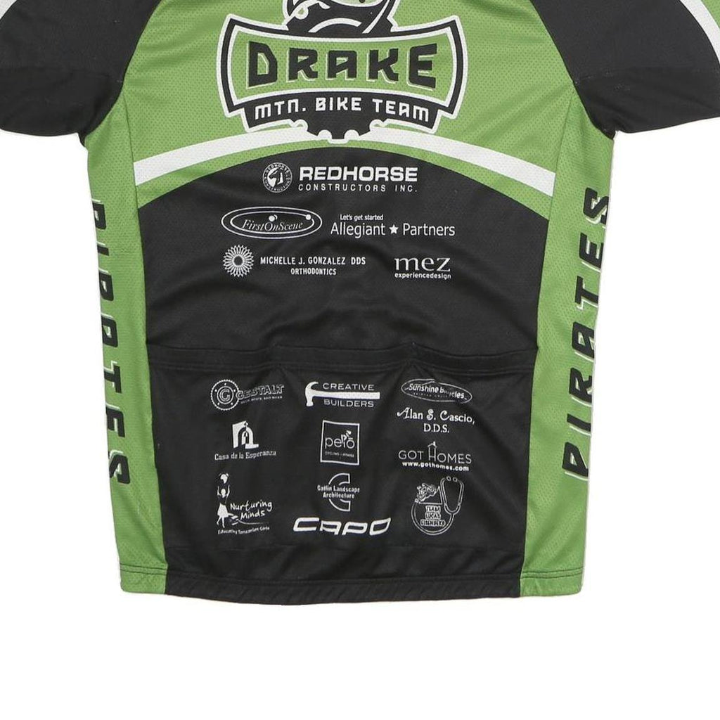 CAPO Mens Green & Black Drake Mountain Bike Team Cycling Jersey L Short Sleeve