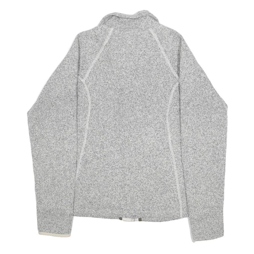 THE NORTH FACE Womens Grey Zip Jacket S Polyester Knit Lightweight