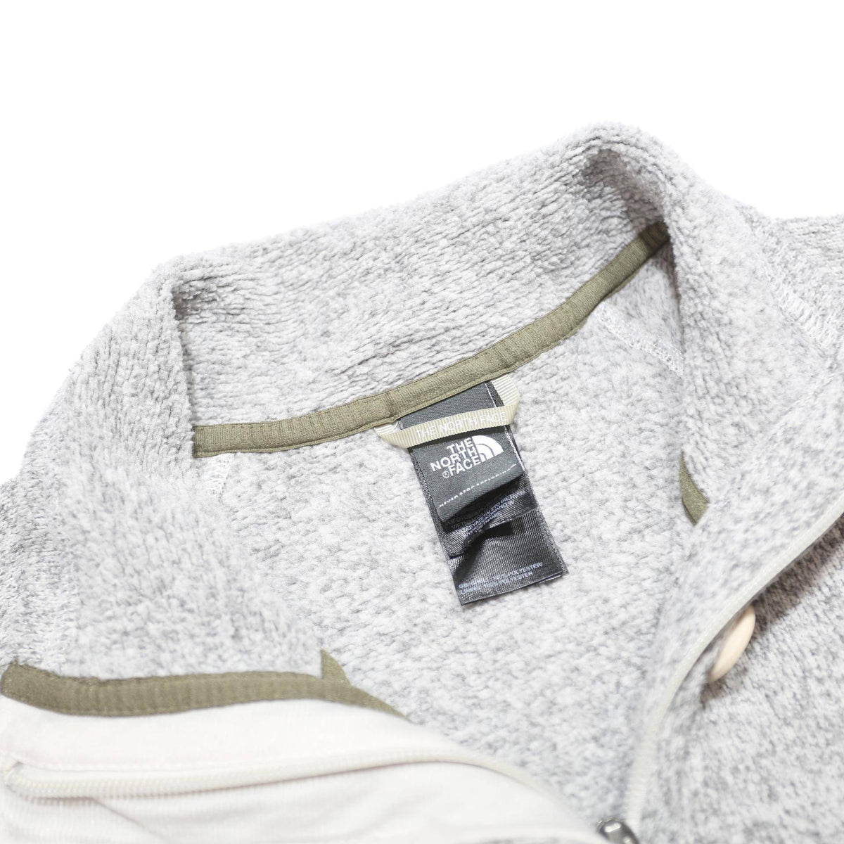 THE NORTH FACE Womens Grey Zip Jacket S Polyester Knit Lightweight