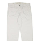 CALVIN KLEIN Mens Cotton Blend Beige Regular Fit Straight Leg Trousers W36 L30