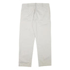 CALVIN KLEIN Mens Cotton Blend Beige Regular Fit Straight Leg Trousers W36 L30