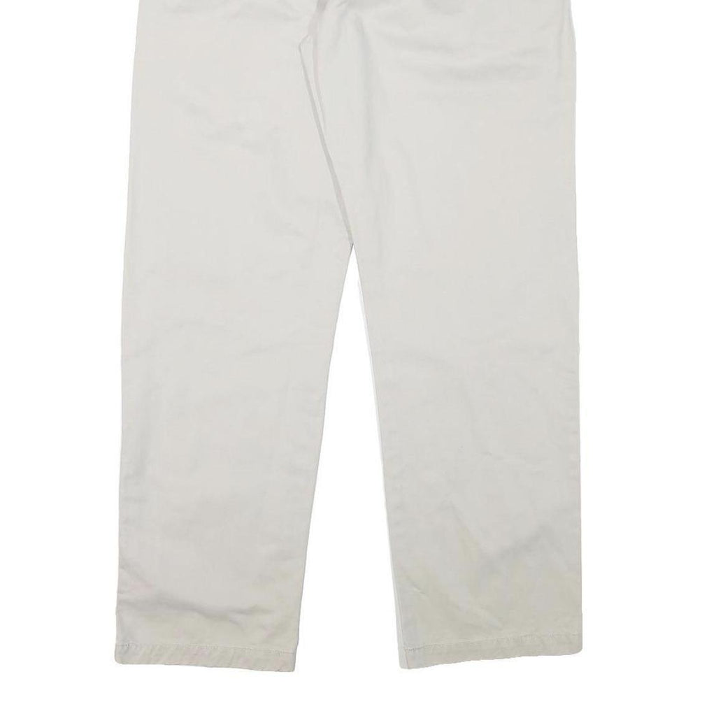 CALVIN KLEIN Mens Cotton Blend Beige Regular Fit Straight Leg Trousers W36 L30