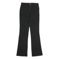 DICKIES Womens Black Cotton Slim Flared Trousers W25 L31 Classic Workwear