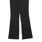 DICKIES Womens Black Cotton Slim Flared Trousers W25 L31 Classic Workwear