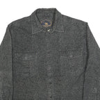 FREEDOM FOUNDRY Mens Black Grey Cotton Blend Shirt L Casual Workwear Button