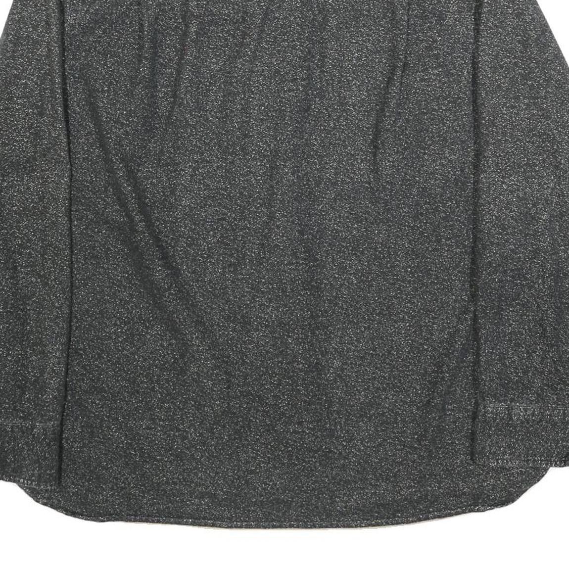 FREEDOM FOUNDRY Mens Black Grey Cotton Blend Shirt L Casual Workwear Button