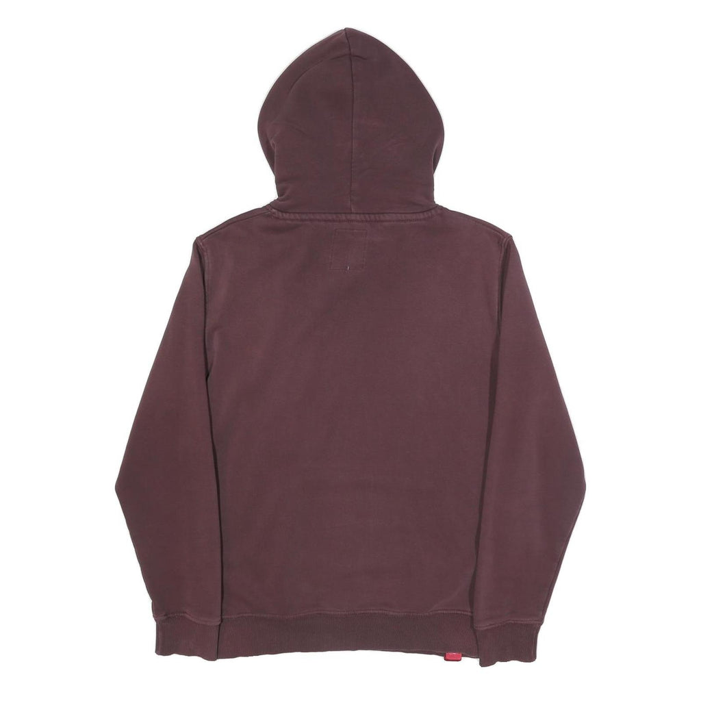 ALPHA INDUSTRIES Mens Maroon Hoodie S Cotton Blend Casual Pullover Style