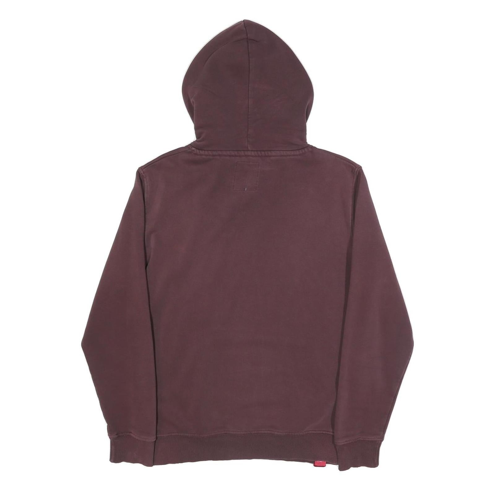 ALPHA INDUSTRIES Mens Maroon Hoodie S Cotton Blend Casual Pullover Style