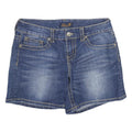7 FOR ALL MANKIND Womens Denim Blue Shorts UK 12 W32 Casual Cotton Blend