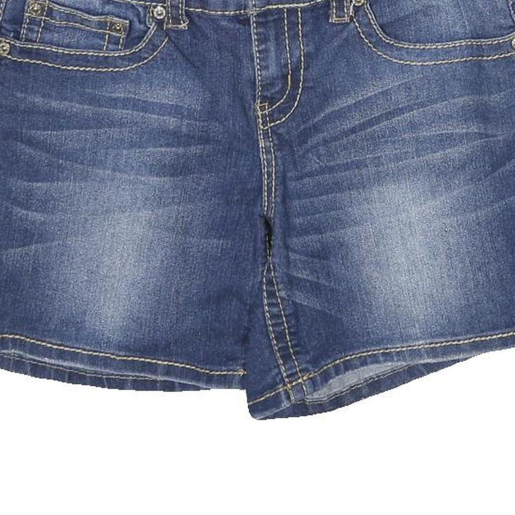 7 FOR ALL MANKIND Womens Denim Blue Shorts UK 12 W32 Casual Cotton Blend