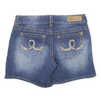 7 FOR ALL MANKIND Womens Denim Blue Shorts UK 12 W32 Casual Cotton Blend