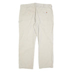 CARHARTT Mens Cotton Blend Beige Regular Straight Trousers W40 L30 Workwear Zip