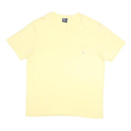POLO RALPH LAUREN Mens Yellow Cotton T-Shirt L Short Sleeve Crew Neck Pocket