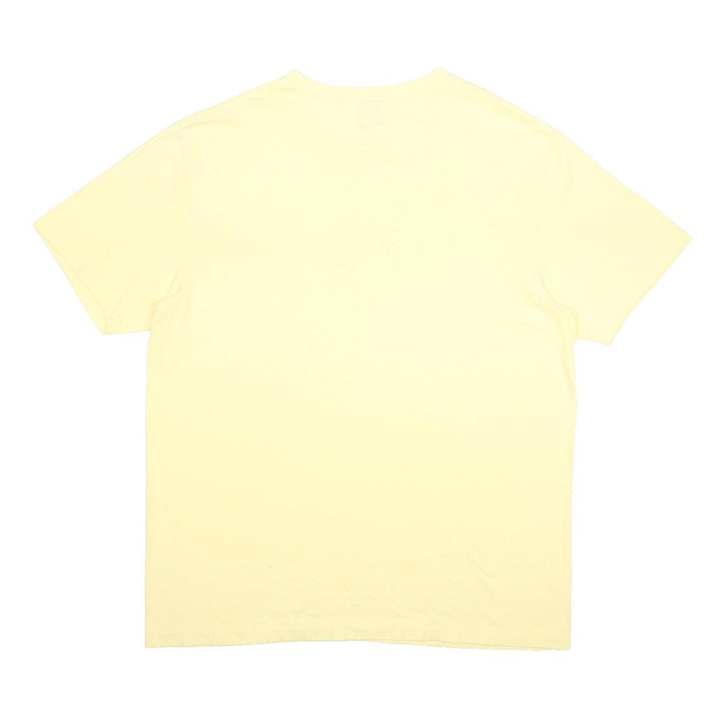 POLO RALPH LAUREN Mens Yellow Cotton T-Shirt L Short Sleeve Crew Neck Pocket