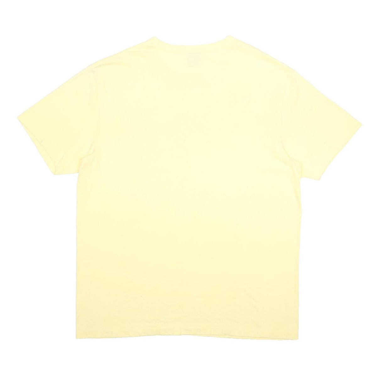 POLO RALPH LAUREN Mens Yellow Cotton T-Shirt L Short Sleeve Crew Neck Pocket