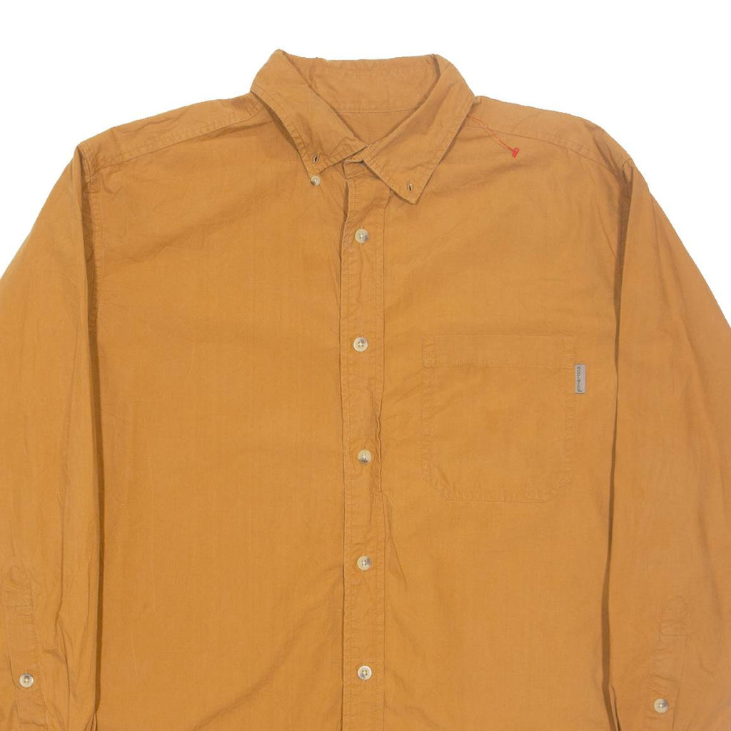 WOOLRICH Mens Plain Shirt Brown Long Sleeve L