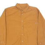 WOOLRICH Mens Plain Shirt Brown Long Sleeve L