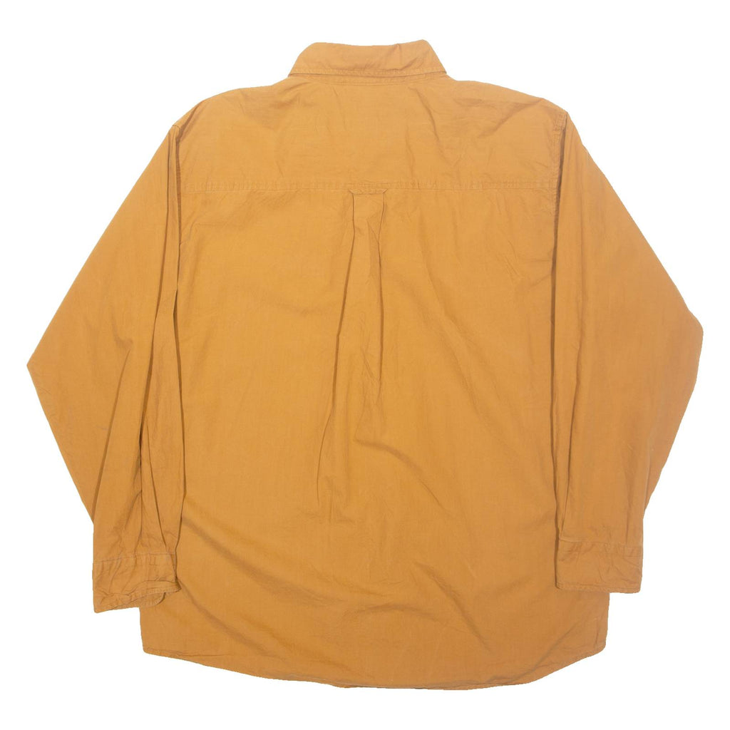 WOOLRICH Mens Plain Shirt Brown Long Sleeve L
