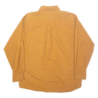 WOOLRICH Mens Plain Shirt Brown Long Sleeve L