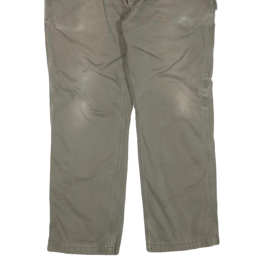 CARHARTT Mens Regular Fit Beige Workwear Trousers W38 L30 Cotton Blend Zip