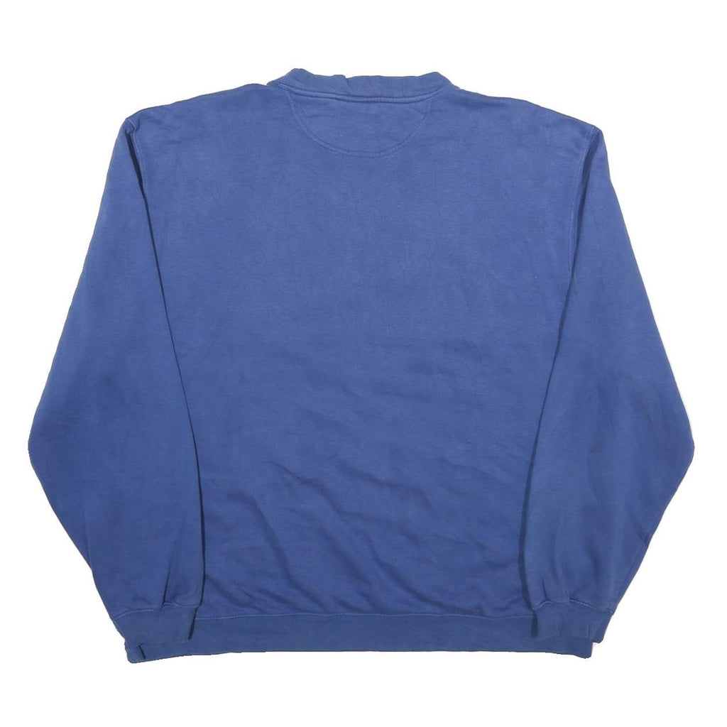 REEBOK Mens Blue Colts Football Crew Neck L Sweatshirt Cotton Blend Pullover