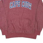 WINGS Mens Maroon Cape Cod Printed Collared M Cotton Blend Sweatshirt Pullover