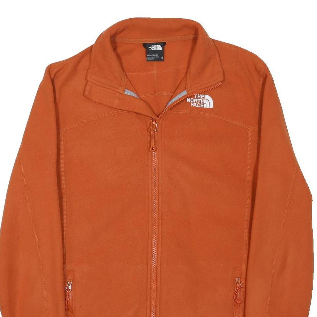 THE NORTH FACE Mens Orange Jacket XS Polyester Blend Plain Zip Outdoor Casual