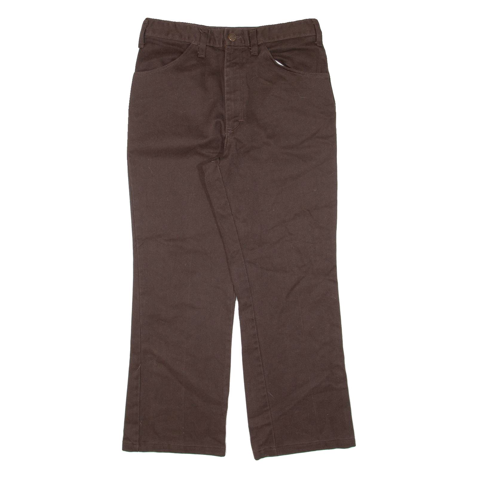 DICKIES Workwear Mens Trousers Brown Regular Straight W31 L25