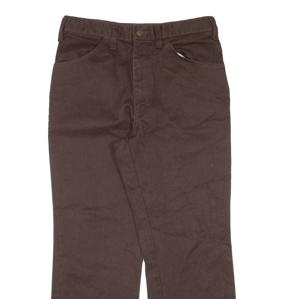 DICKIES Workwear Mens Trousers Brown Regular Straight W31 L25