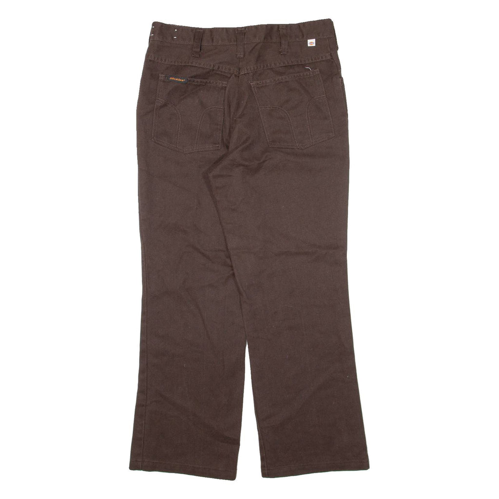DICKIES Workwear Mens Trousers Brown Regular Straight W31 L25