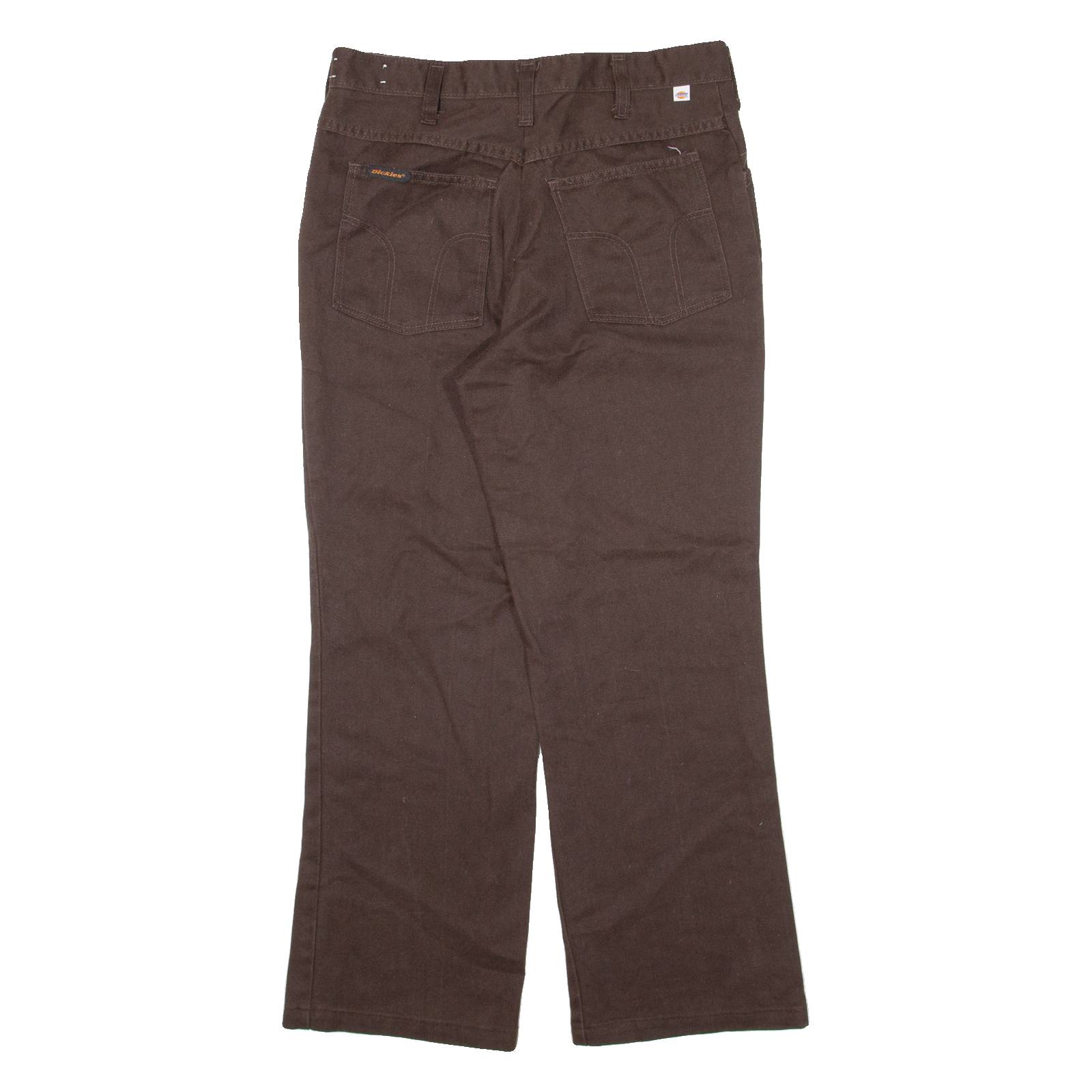 DICKIES Workwear Mens Trousers Brown Regular Straight W31 L25