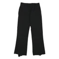BRUNEX Womens Black Regular Fit Wide-Leg Cotton Blend Trousers W28 L28 Zip