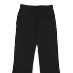 BRUNEX Womens Black Regular Fit Wide-Leg Cotton Blend Trousers W28 L28 Zip