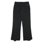 BRUNEX Womens Black Regular Fit Wide-Leg Cotton Blend Trousers W28 L28 Zip