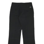 BRUNEX Womens Black Regular Fit Wide-Leg Cotton Blend Trousers W28 L28 Zip